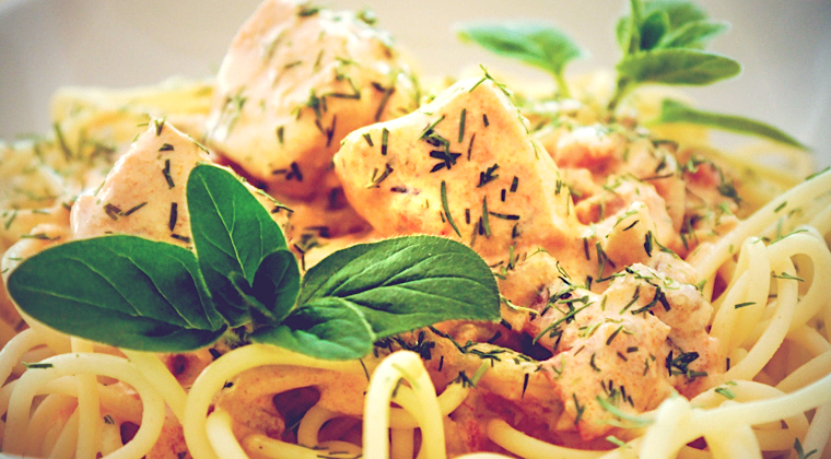 Recetas rápidas: Pasta de Salmón con Salsa de crema de Eneldo