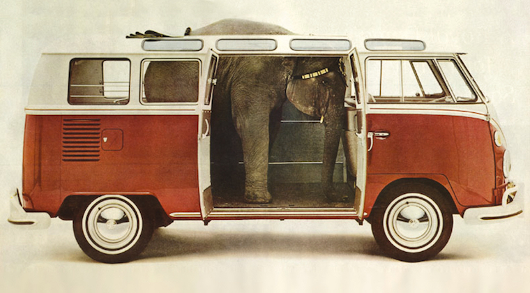 La publicidad más creativa del VW Bus – Parte 1: De alubias a elefantes