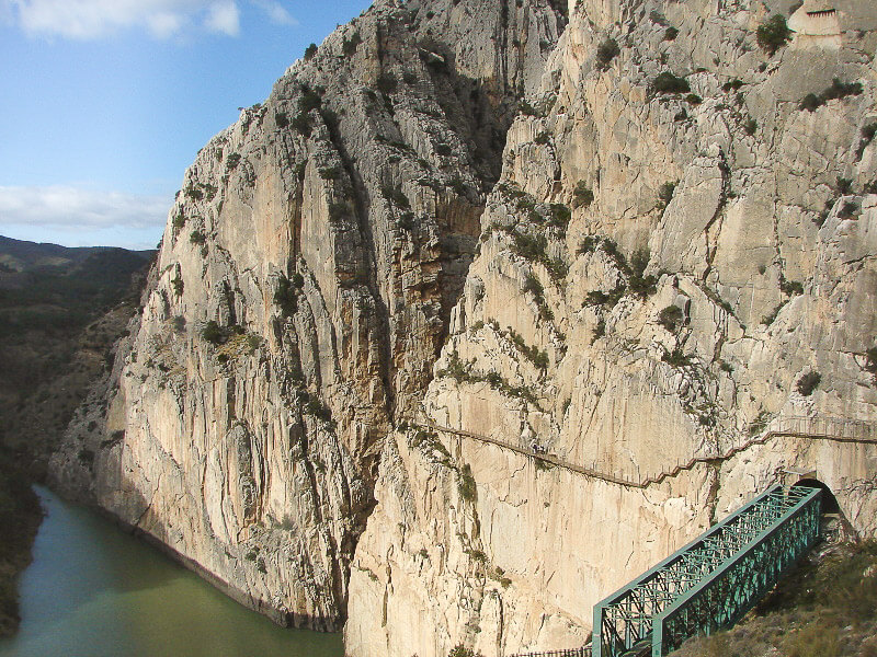 Salida del Caminito en El Chorro