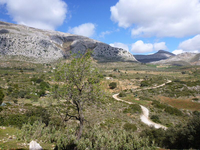 El paisaje en El_Chorro, Andalucía