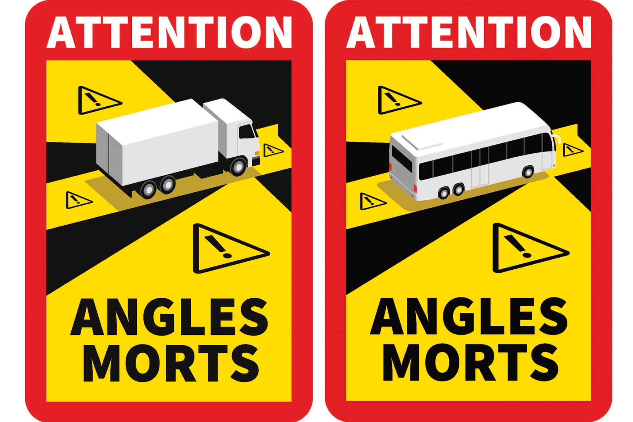 Pegatina Angles Morts para camión y autocaravana