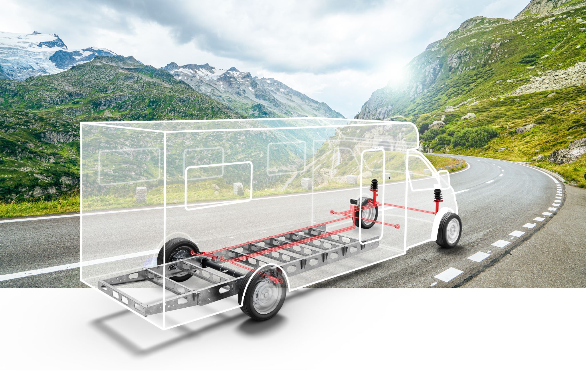 Este nuevo chasis de autocaravana AL-KO COMFORT DRIVE piensa contigo – Más confort y seguridad de conducción