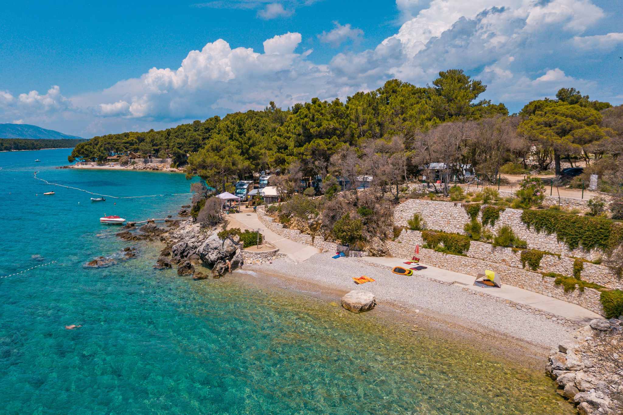 Vacaciones de camping en Croacia: Las islas de la bahía de Kvarner