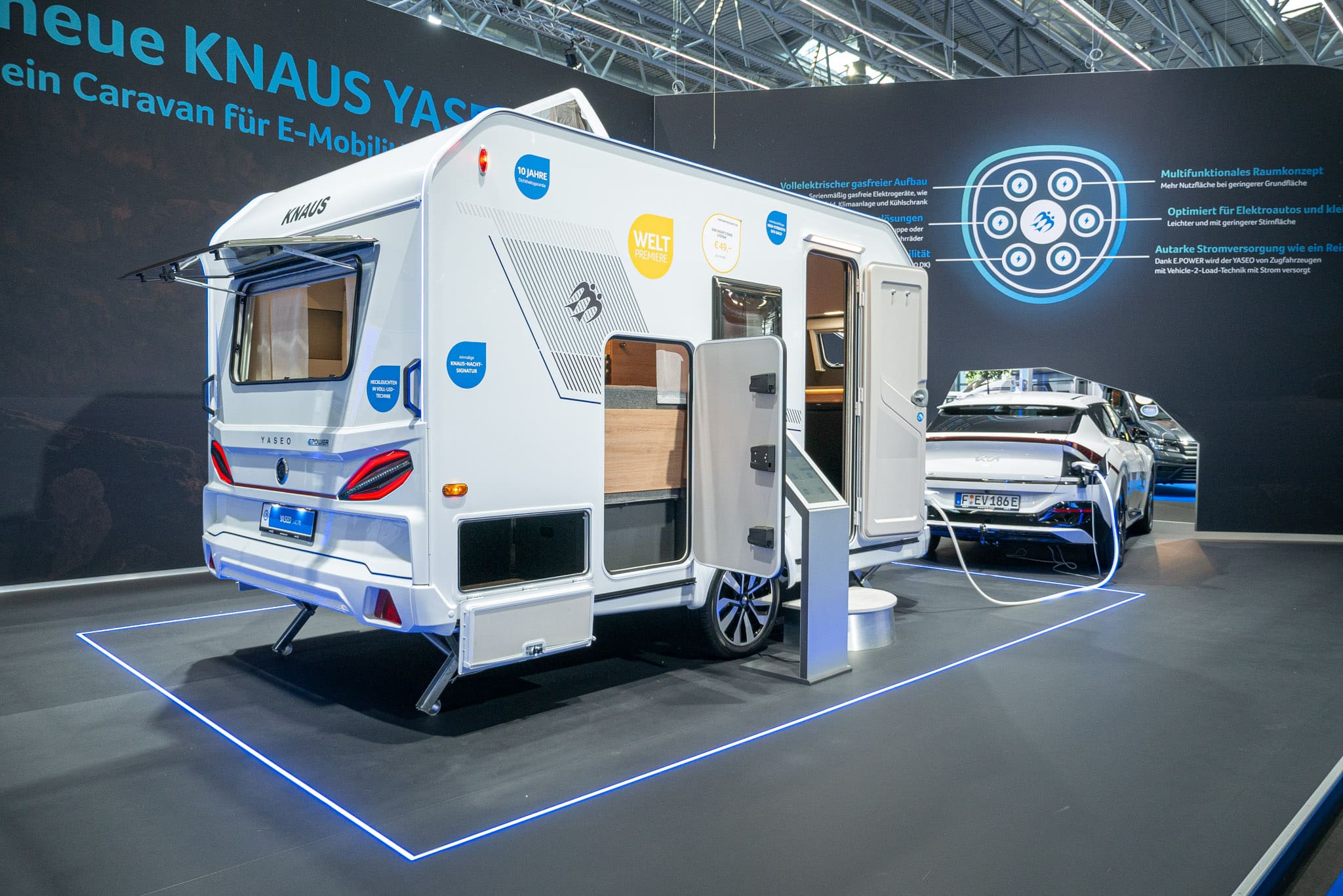Knaus Yaseo 340 PX (2024): minicaravana sin gas para vehículos eléctricos – ¡con recorrido en 360º!