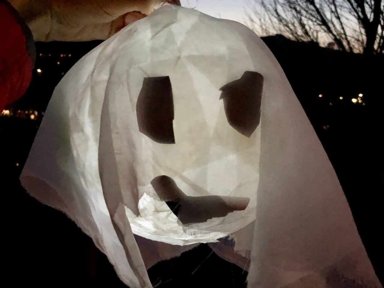 Fantasmas en una excursión nocturna con niños