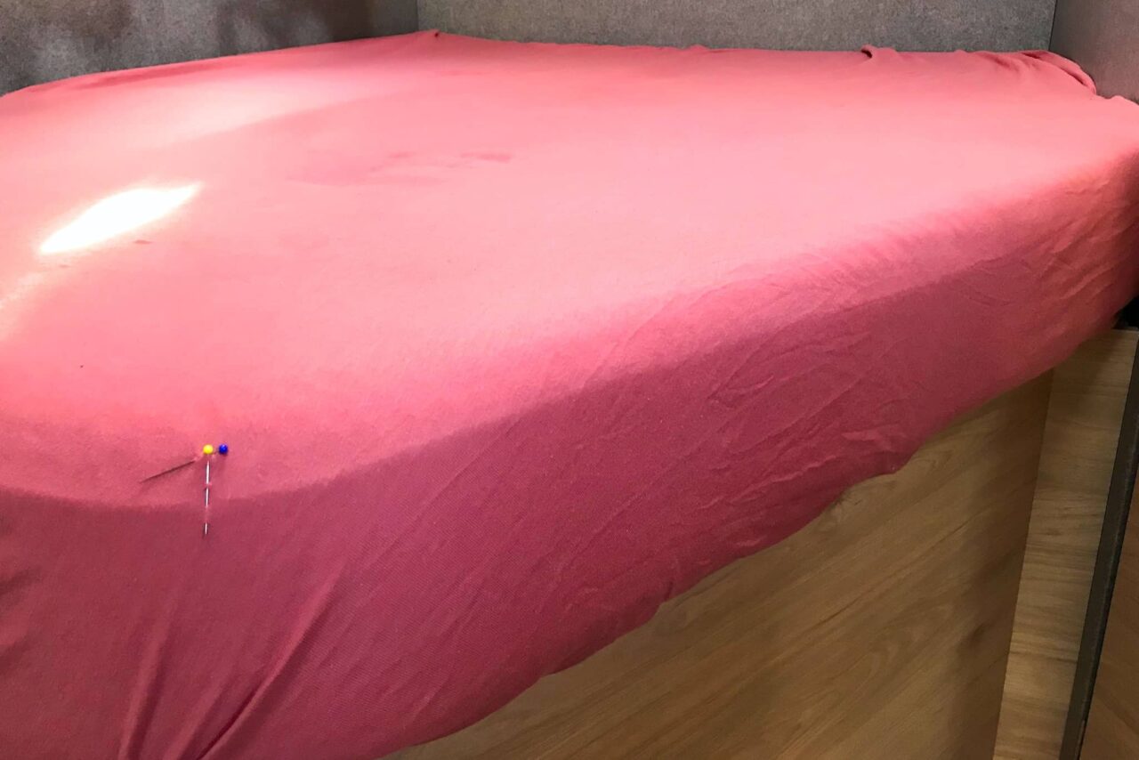 matratze wohnmobil sondergroesse spannbettlaken diy Ecken markieren